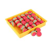 TOYANDONA 30 Pcs Rainbow Colored Sponge Balls Elastic Soft Practice Training Balls for Indoor Outdoor Golf Approach Shot Safety
