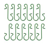 TOYANDONA 300 Pcs Green Christmas Hanging Hooks S Shape Ornaments Clips Decorative Iron Art Mini Flower Hooks for Xmas Tree and Holiday Decorations