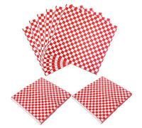 TOYANDONA 300pcs Greaseproof Checkered Burger Pad Paper for Food Wrapping and Oil-Resistant Creative Wrapping for Sandwiches Hot Dogs Chicken Wraps and Party Use