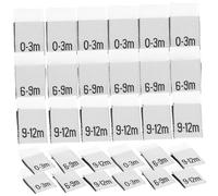 TOYANDONA 300pcs Newborn Monthly Clothing Labels Polyester Month Tags for Clothes Months Organize Essentials Track Growth