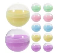 TOYANDONA 30pcs 75mm Semi- Macaron Color Vending Machine Capsules Candy Containers Prize Capsules DIY Craft Spheres for Party Favors Classroom and Christmas