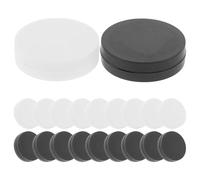 TOYANDONA 30Pcs Backgammon and Chess Pieces Set, 2.5Cm Black and White Glossy Plastic Checkers Pieces for Board Games, Universal Gaming Counters for Family and Travel Use