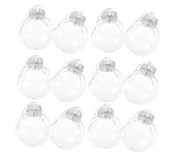 TOYANDONA 30pcs Clear Fillable Plastic Baubles with Openable Tops for DIY Crafts Lightweight Transparent Hanging Decoration Balls for Christmas Tree Wedding Party Versatile Home Decor
