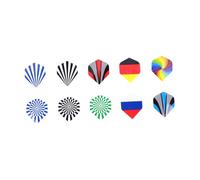 TOYANDONA 30pcs Dart Tail Wings Accessory for Adults Indoor Outdoor Sports with Colorful Patterns and Enhanced Flight Stability for DIY Games