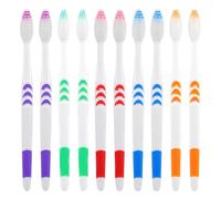 TOYANDONA 30pcs Disposable Soft Bristle Toothbrushes with Colourful Heads, Travel and Family Oral Care Cleaning Tools, Gum-Friendly Manual Toothbrush Set for Hotel and Trip Use