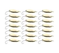TOYANDONA 30Pcs Gold 3.5G Bionic Marukuchi Spoon Lures Fishing Hard Baits Kit with Hooks for Nighttime Freshwater Bass Trout Sea Fishing