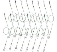 TOYANDONA 30pcs Heavy Duty Fishing Leaders with Swivels and Snaps Bite Steel Wire Line for Lure Fishing Rotating Snap Design Reduces Tangles High Strength
