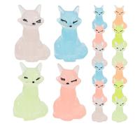 TOYANDONA 30pcs Luminous Mini Fox Figurines Glow The Dark Animal Statues for Fairy Garden Dollhouse Decor Terrarium Accessories Charming Night Light for Home and Office