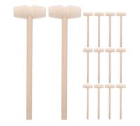 TOYANDONA 30pcs Mini Wooden Mallet For Chocolate Cracking - Portable Kids Small Mallet Hammer Tool For Festival Cake Crab Lobster