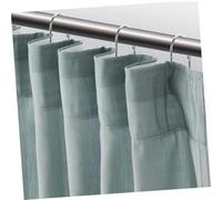 TOYANDONA 30pcs Oval Metal Shower Curtain Rings Hooks for Shower Rod Rust-resistant Smooth Sliding Curtain Rings Silver Drapery Hoops for Bathroom Decor