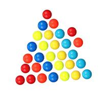 TOYANDONA 30pcs Rubber Golf Practice Balls for Training Safe Soft Multi Color Double Design for Indoor Outdoor Golf Shot Practice and Beginners Training