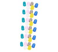 TOYANDONA 30pcs Silicone Guitar Fingertip Protectors Finger Guards for Cutting Easy Practice Accessories Random Color
