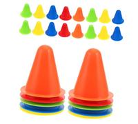 TOYANDONA 30pcs Soccer Cones for Agility Training Stable Roller-skating and Football Practice Markers in Multi-colors Sports Training Discs for School Teams and Outdoor Activities