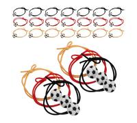 TOYANDONA 30pcs Soccer Hair Bands Realistic Football Graphics, Adaptable and Preventing Breakage, Plastic and Resin Material, for Sports Team Goodies and Game Day Styling