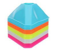 TOYANDONA 30pcs Soccer Training Cones for Youth Plastic Triangle Spot Markers for Dynamic Direction Drills and Sports Training, Stackable and Easy Storage, Multi-colour Set for Indoor