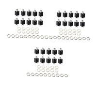 TOYANDONA 30pcs Threaded Cylinder Endpin Jack for Guitar Mono Stereo Input Output Socket Plug
