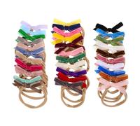 TOYANDONA 32pcs Headbands with Bowknots Soft and Fluffy Elastic Hairbands for Versatile Colors for Newborns and Fashion Accessories