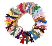 TOYANDONA 32pcs Soft Stretchy Hair Bands with Bow Design Fluffy Headbands for Newborns and Comfortable Elastic Hair Accessories Vibrant Colors