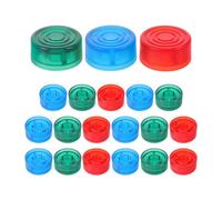 TOYANDONA 33pcs Guitar Pedal Button Toppers with Anti-skid Texture and Matte Finish, 25mm Plastic Footswitch Covers for Stompbox, Easy Installation and Scratch-resistant, for Pedalboard