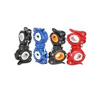 TOYANDONA 360Degree Rotating Handlebar Flashlight Mount Versatile Bike Light Holder for Torches Sturdy Construction Release Clamp for Cycling and Outdoor Use