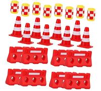 TOYANDONA 36pcs Educational Traffic Cones Set for Boys and Girls Mini Road Sign Play Toys for Ages 3-5 Enhances Cognition and Learning through Traffic Simulation