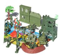 TOYANDONA 37pcs Military Model DIY Simulation Sand Table with Soldiers Tanks Aircraft Accessories Educational Pretend Play for Boys and Enhances Imagination and Military Knowledge