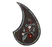 TOYANDONA 39-41 Inch Acoustic Guitar Pickguard Protective Decal Waterdrop Shape Floral Design Anti-scratch Sticker Professional Guitar Protective Plate