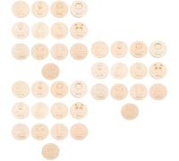 TOYANDONA 39 Pcs Wood Chip Shooting Props Newborn Baby Milestone Newborn Milestone Cards Monthly Milestone Wood Discs Month Milestone Baby Shower for Girls Wooden Small Animals Blocks