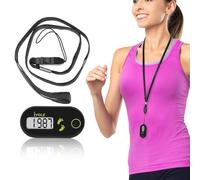 TOYANDONA 3D Accurate Step Counter: Mini Clip On Digital Pedometer with Clip and Lanyard Portable Electronic Fitness Tracker for Men Women Walking Running