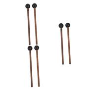 TOYANDONA 3pairs Wood Handle Xylophone Mallet Percussion Drumsticks for Marimba Xylophone and Beginner Musicians for Adults Music Education Tool