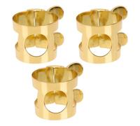 TOYANDONA 3pcs Adjustable Alto Saxophone Mouthpiece Clamp Ligature Double Screws for Beginner Student Metal Sax Ligature