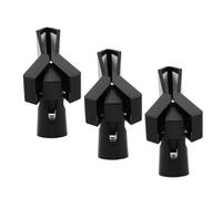 TOYANDONA 3pcs Adjustable Microphone Clamp Metal Screw Mic Holder Clips for Wired and Wireless Microphones Shaped Design Quick Installation for Live Streaming Public Speaking