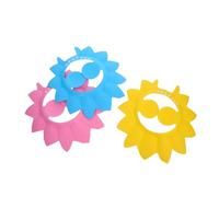 TOYANDONA 3pcs Adjustable Shampoo Hat Leaves Shape Shower Cap with Ear Protection for Lightweight Hair Wash Shield in Blue Pink Yellow
