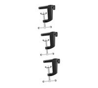 TOYANDONA 3pcs Aluminum Alloy C-type Fixation Table Light H Clamp Microphone Bracket Base Holder for Table Lamp Metal Clamp Fixed Clip Base
