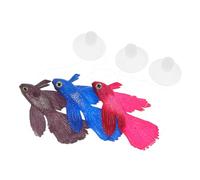 TOYANDONA 3pcs Artificial Aquarium Fish Decorations Silicone Betta Moving Floating Realistic Small Fake Fluorescent Glowing Fish For Tank Decorations