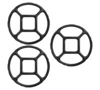 TOYANDONA 3Pcs Black Enamel Gas Stove Racks Small Pot Wok Rings Non-Slip Bracket Kitchen Cooktop Accessories for Gas Burner Cooker