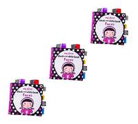 TOYANDONA 3pcs Black White Cloth Book for Boy Girl Wear-Resistant Early Educational Cognitive Training Visual for Boy Girl Toddlers for Bonding Sensory Exploration