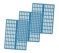 TOYANDONA 3pcs Blue Small Animal Cage Floor Mats 34x25x1cm Reusable Plastic Bunny Rabbit Foot Pads Cage Resting Mats for Pet Habitats