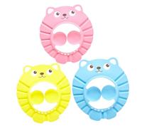 TOYANDONA 3pcs Boys and Girls Shower Cap Baby Shampoo Hat Adjustable Soft Waterproof Bathing Cap for Toddlers Boys and Girls Bath Hair Wash Protection