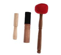 TOYANDONA 3pcs Buddhist Sound Bowl Accessories Singing Bowl Mallet Wooden Bowl Sticks for Yoga Mindfulness Bowl Tibet Prayer Striker Hand Hammered Mallet Singing Striker and Stick Buddhist a
