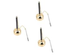 TOYANDONA 3pcs Buddhist Temple Dharma Ritual Utensil Hand Musical Instrument Fish Buddha Utensil Smooth Edges