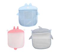 TOYANDONA 3Pcs Cartoon Bath Holders Multi-function Mesh Organizers with Openings for Bathroom Bedroom Storage Ventilated Nets for Sundries Random Styles