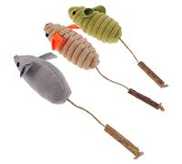 TOYANDONA 3pcs Catnip Toys for Cats Interactive Mouse Chew Toys Silvervine Fruit for Kitten Dental Care Funny for Indoor Cats