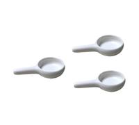 TOYANDONA 3pcs Ceramic Candle Holder Tray with Handle Small Aromatherapy Burner Base for Home Fragrance Protective Design for Safe Use Decorative White Plates for Tea Lights and Incense