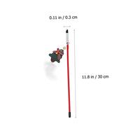 TOYANDONA 3Pcs Christmas Cat Teaser Interactive Sticks with Reindeer Apple and Tree Designs Fun Kitten Playthings for Active Indoor Cats Festive Pet Exercise Gift
