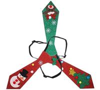 TOYANDONA 3pcs Christmas Neckties Glitter Ties Xmas Tree Party Decorations Includes Tree Snowman for Holiday Celebrations