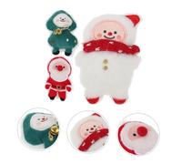 TOYANDONA 3pcs Christmas Plush Catnip for Indoor Cats Scratch Resistant Teething with Cartoon Snowman Tree Santa Designs Interactive Bite Resistant Playthings to Stimulate Kitten Activity