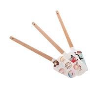 TOYANDONA 3pcs Christmas Silicone Spatula with Handles Non-Scratch Icing Smoother and Butter Scraper for Cake Decorating Cheese Spreading Dishwasher Safe Holiday Kitchen Utensils