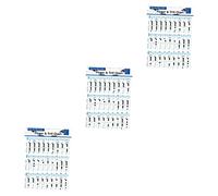 TOYANDONA 3pcs Clarinet Finger Guide Chart Chord Chart for Beginner Flute Portable Music Learning Supplies for Flute Beginners