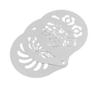 TOYANDONA 3pcs Coffee Stencils Coffee Art Stencils Stainless Steel Creative Fine Workmanship Easy to Clean Not Easy to Deform Making Latte Art